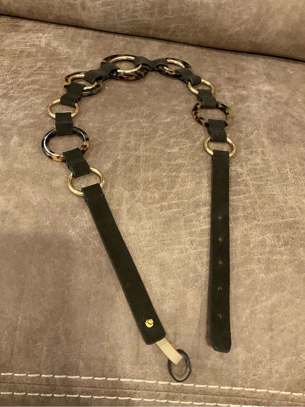 Worth New York Tortoise Shell Links Belt